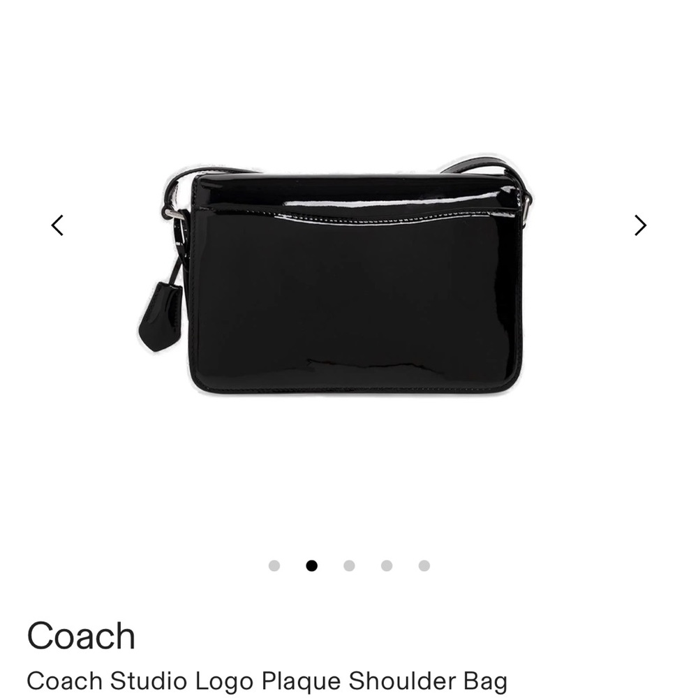 Brand New Black Patent Leather Coach Bag